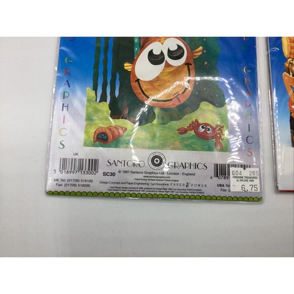 Set Of 3 SANTORO SWING CARDS- 3-D - Greeting Cards Fish Rocking Horse Cats - Picture 7 of 12